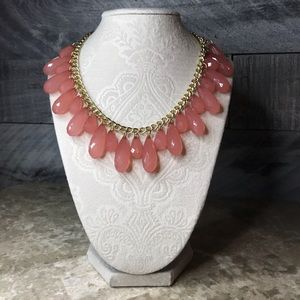 Peach pink fashion jewelry necklace